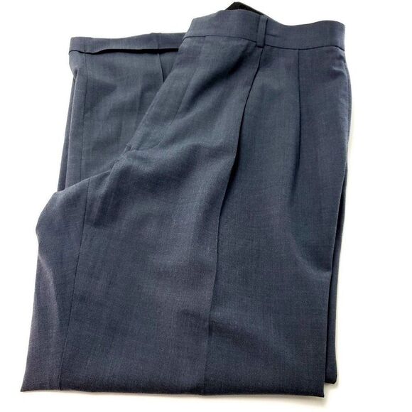 Jos A Bank Wool 2 Button 2 Piece Suit 44L Gray 36/29 Pleated Cuffed High Rise Su - Picture 3 of 12